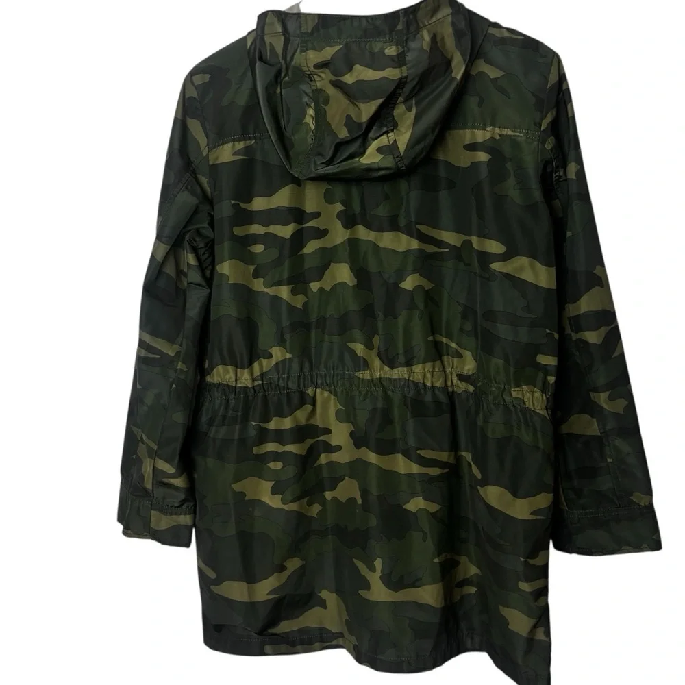 J. Crew Green Camouflage Water Proof Jacket Size Small